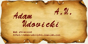 Adam Udovički vizit kartica